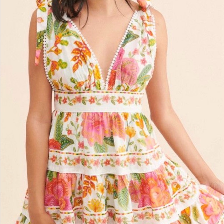 Farm Rio Nwt Floral Mini Dress